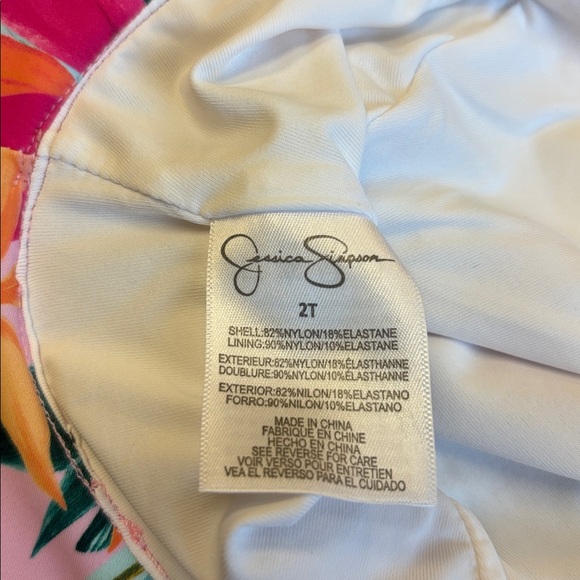 Jessica Simpson Tropical Floral Bucket Hat with matching swimsuit - Picture 2 of 2